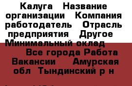 Калуга › Название организации ­ Компания-работодатель › Отрасль предприятия ­ Другое › Минимальный оклад ­ 15 000 - Все города Работа » Вакансии   . Амурская обл.,Тындинский р-н
